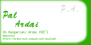 pal ardai business card